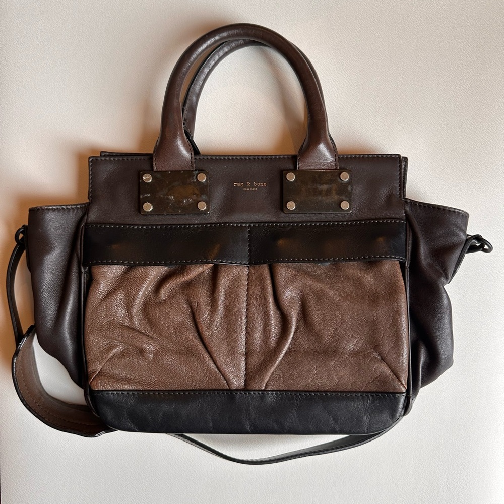 Rag & Bone brown small pilot bag